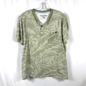 Chubbies M Henley Pocket Shirt Palm Leaves